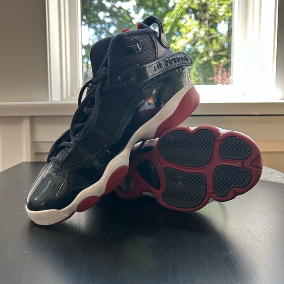 Jordan 6 Rings GS Black Varsity Red - Picture 1 of 5